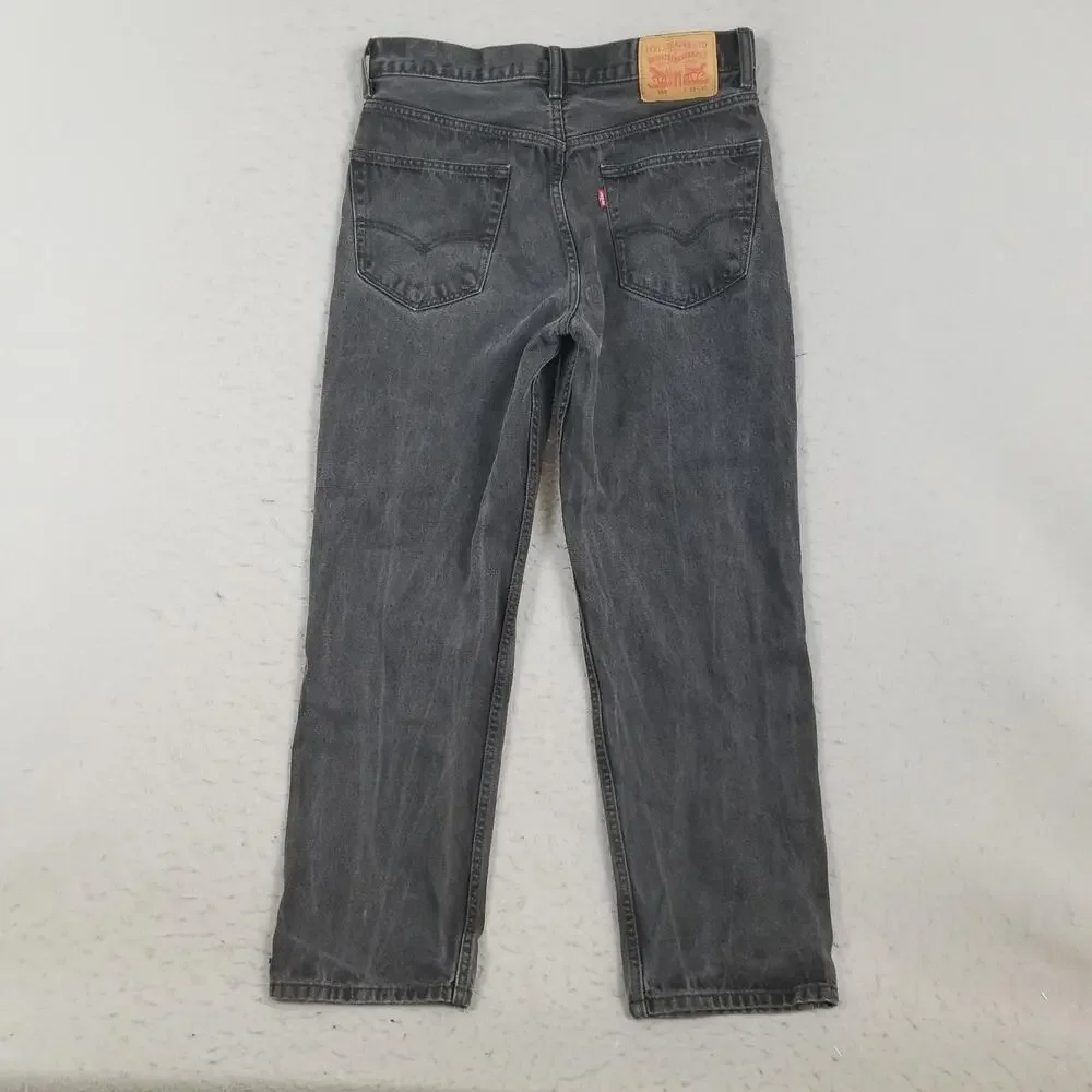 Levis 550 Relaxed Fit Jeans Mens 33x30 Gray Charcoal‎ Wash Tapered Denim Pants